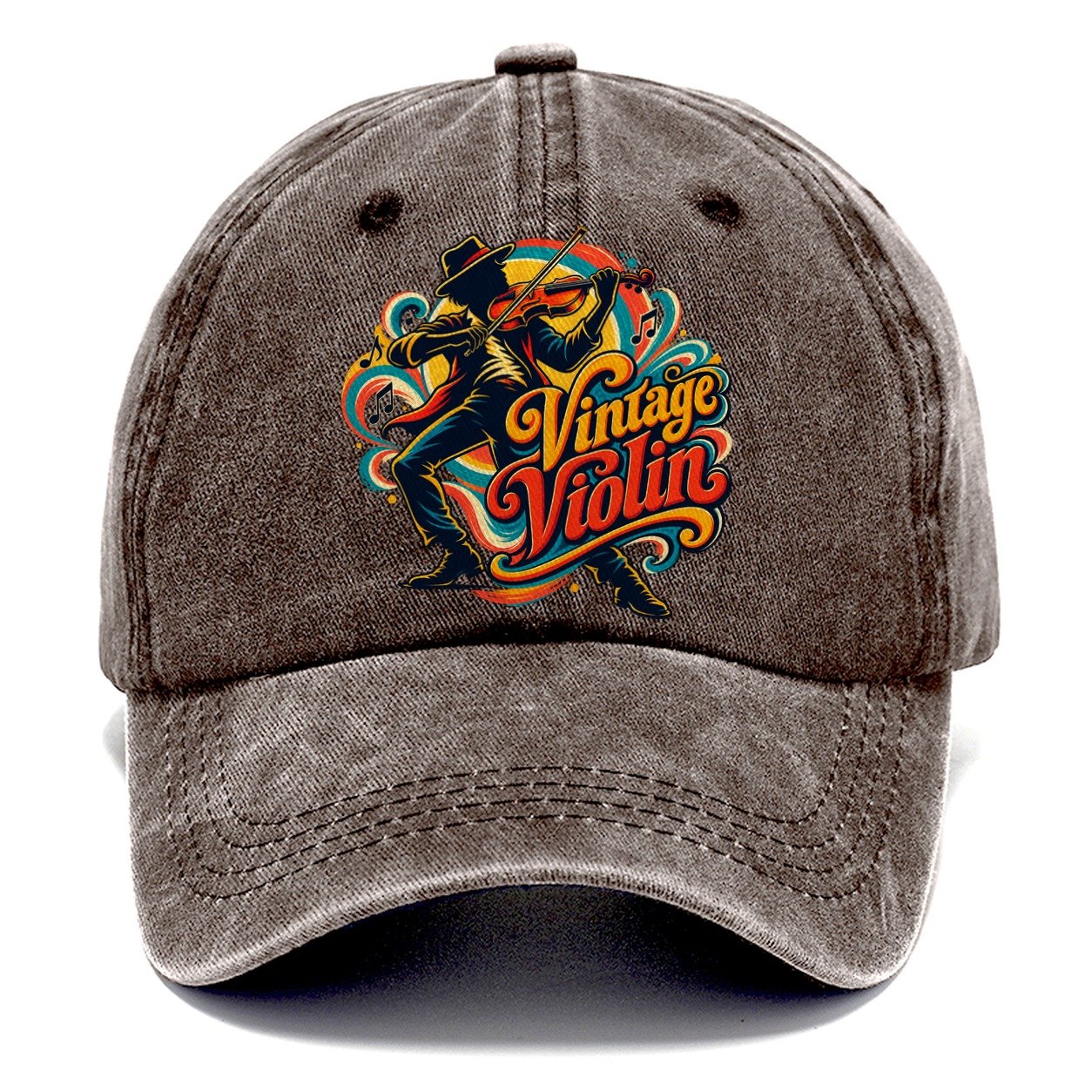 Vintage Violin Music Instruments Classic Cap – Brown