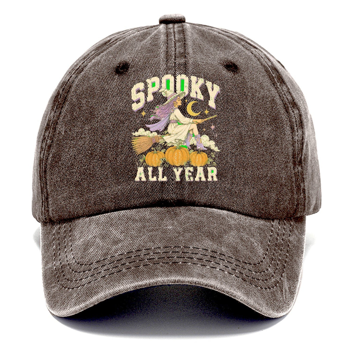 Spooky All Year Witch Classic Cap – Brown