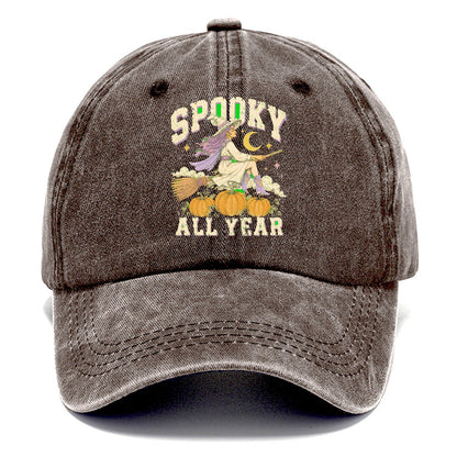 Spooky All Year Witch Classic Cap – Brown