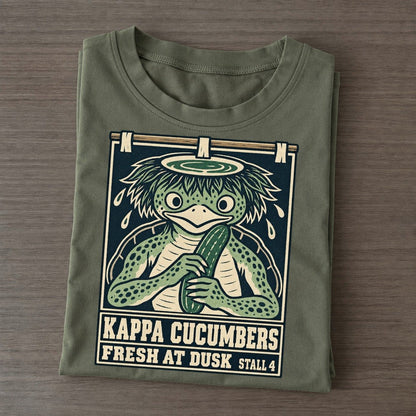 Kappa Cucumbers Yokai Night Market Classic T-shirt – Army Green