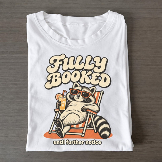 Fully Booked Raccoons Off Duty Classic T-shirt – White
