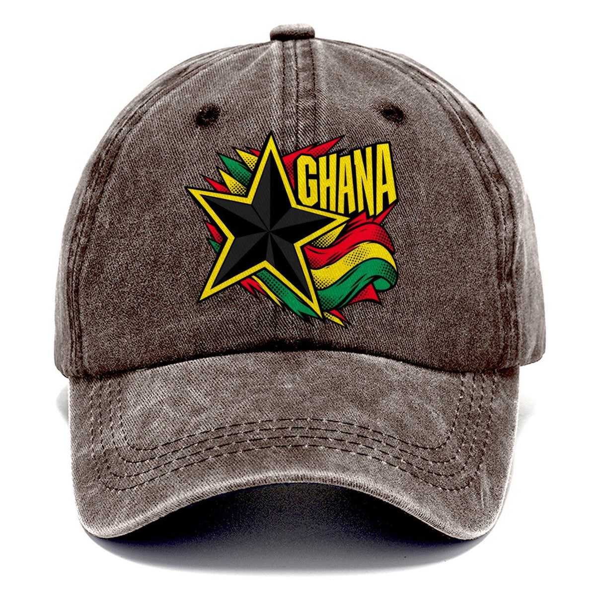 Ghana Black Star Classic Cap – Brown