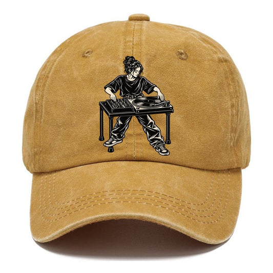 Dj Cueing A Record Global Music Ink Figures Classic Cap – Golden Harvest