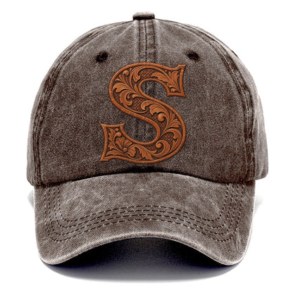 Tooled Leather S Monogram Classic Cap – Brown