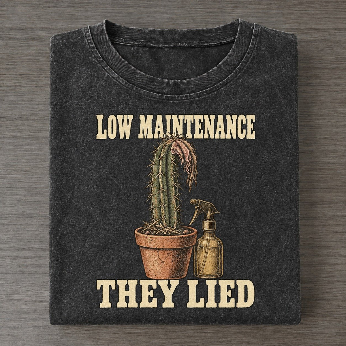 They Lied Botanical Warnings Vintage T-shirt – Black