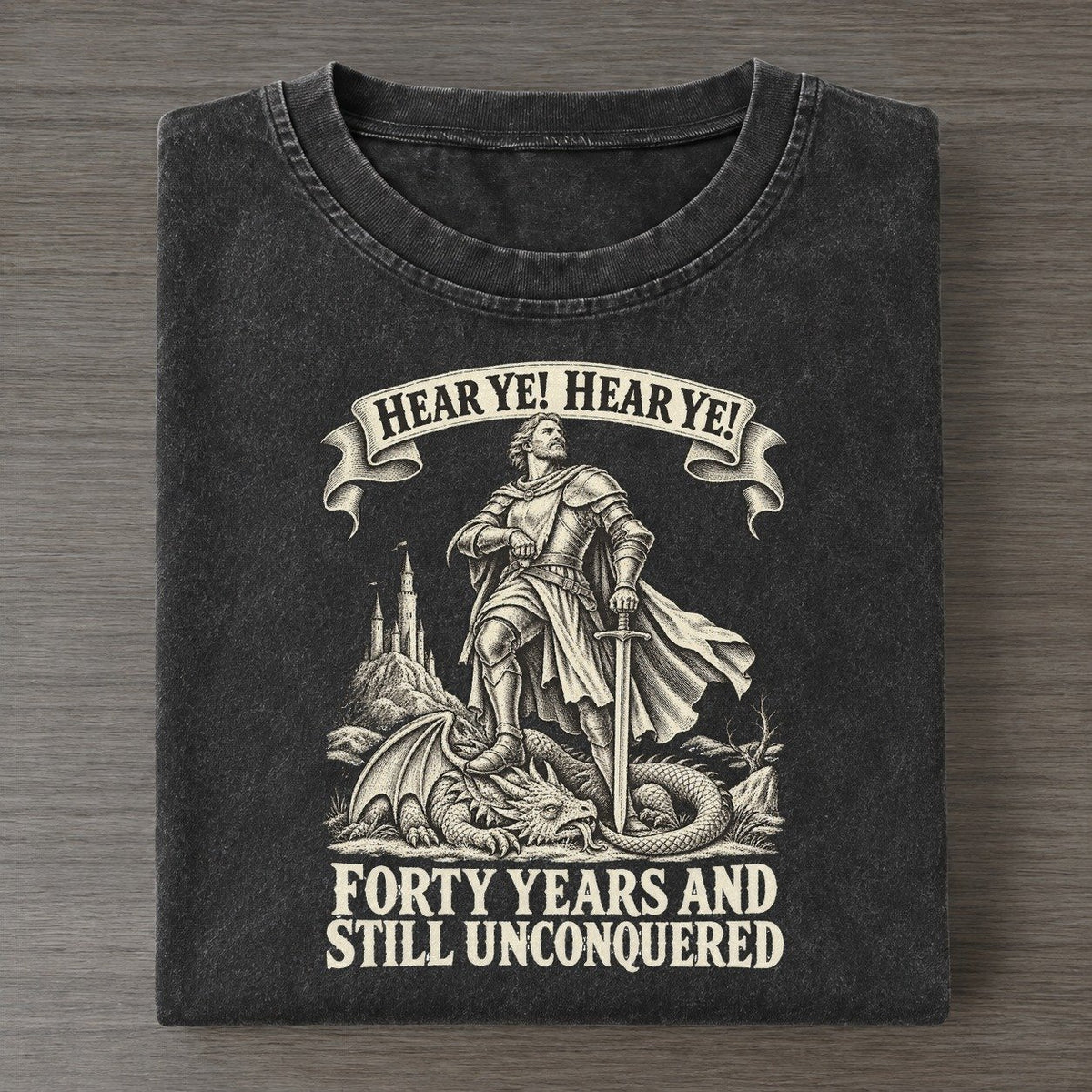 The Fortieth Year And The Dragon Royal Decree Vintage T-shirt – Black