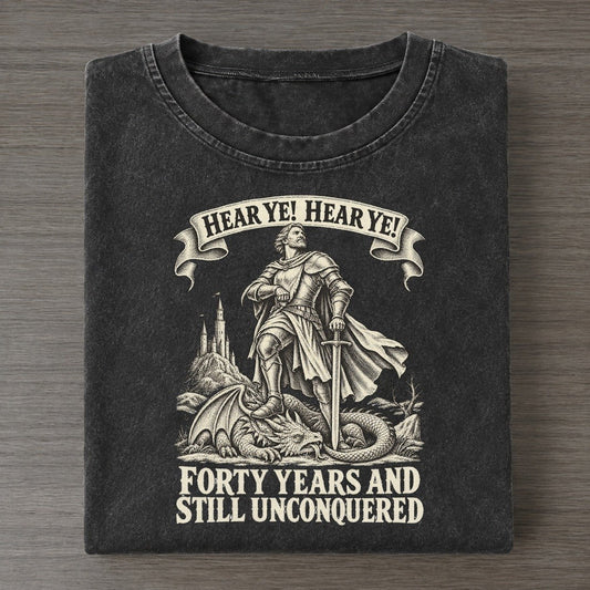 The Fortieth Year And The Dragon Royal Decree Vintage T-shirt – Black