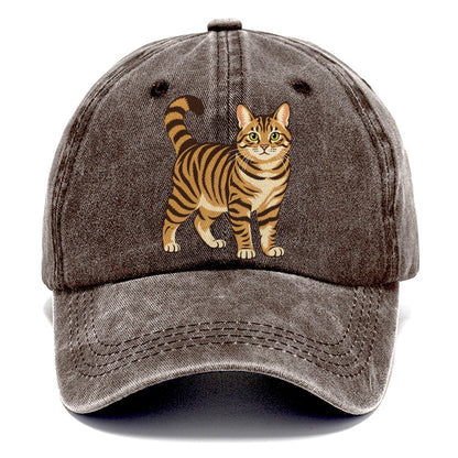 Chinese Li Hua Standing Three Quarter Rare Cat Breeds Classic Cap – Brown