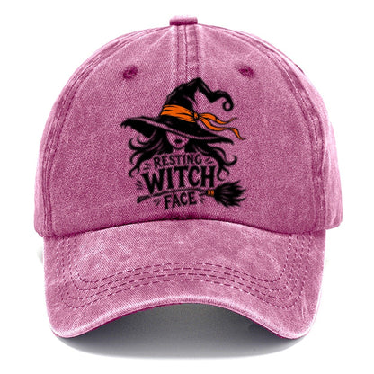 Resting Witch Face Slogan Witch Magic Classic Cap – Dusty Rose