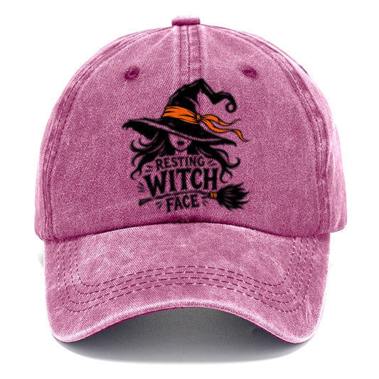 Resting Witch Face Slogan Witch Magic Classic Cap – Dusty Rose