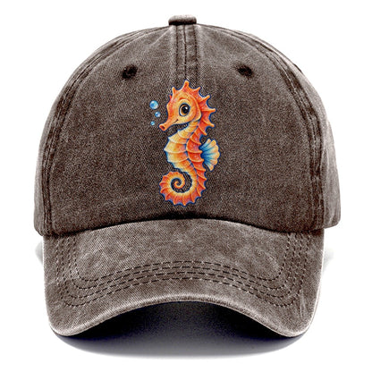 Seahorse Tail Spiral Sea Sprite Classic Cap – Brown