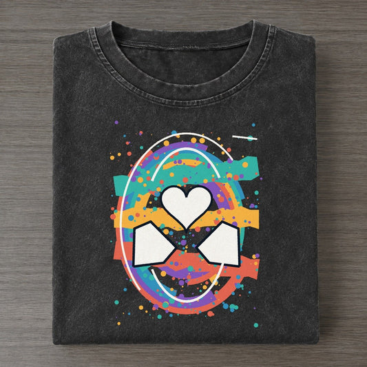 Two Hands Light Colorburst Uplift Vintage T-shirt – Black