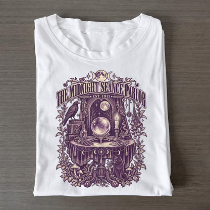 Midnight Seance Parlor Midnight Haunt Classic T-shirt – White