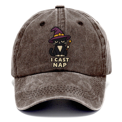 Black Cat Witch Weary Court Classic Cap – Brown