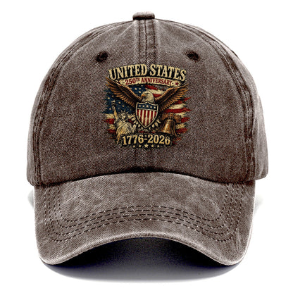 Us 250Th Emblem Classic Cap – Brown