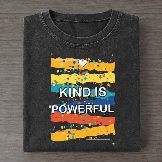 Kind Is Powerful Colorburst Uplift Vintage T-shirt – Black