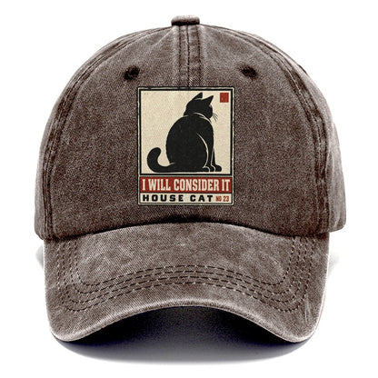 I Will Consider It Neko Says No Classic Cap – Brown
