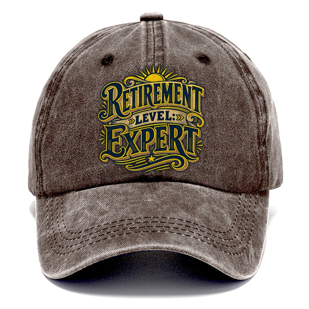 Retirement Level Expert Retired Living Classic Cap – Brown