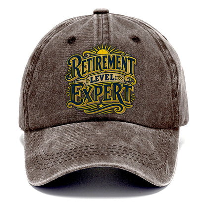 Retirement Level Expert Retired Living Classic Cap – Brown