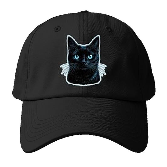Golden Eyed Black Cat V2 Baseball Cap – Black