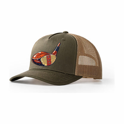 Vintage Club Head Golf Life Trucker Hat – Olive Khaki