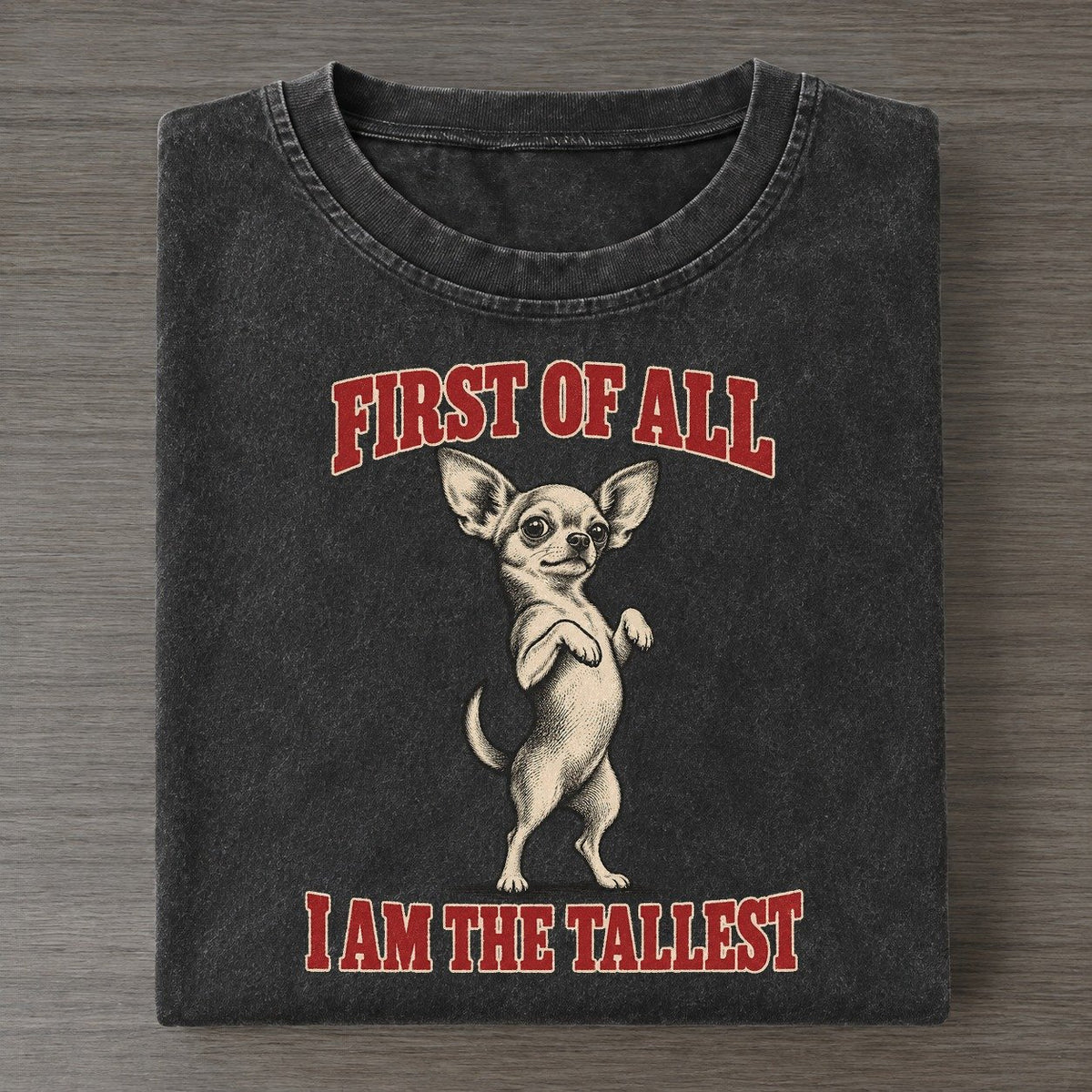Chihuahua Dog Declarations Vintage T-shirt – Black
