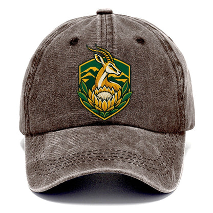 South Africa Minimal Emblem Country Logos Classic Cap – Brown