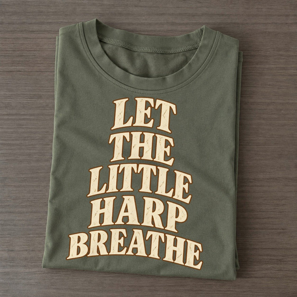 Let The Little Harp Breathe Pastimes Companions Classic T-shirt – Army Green