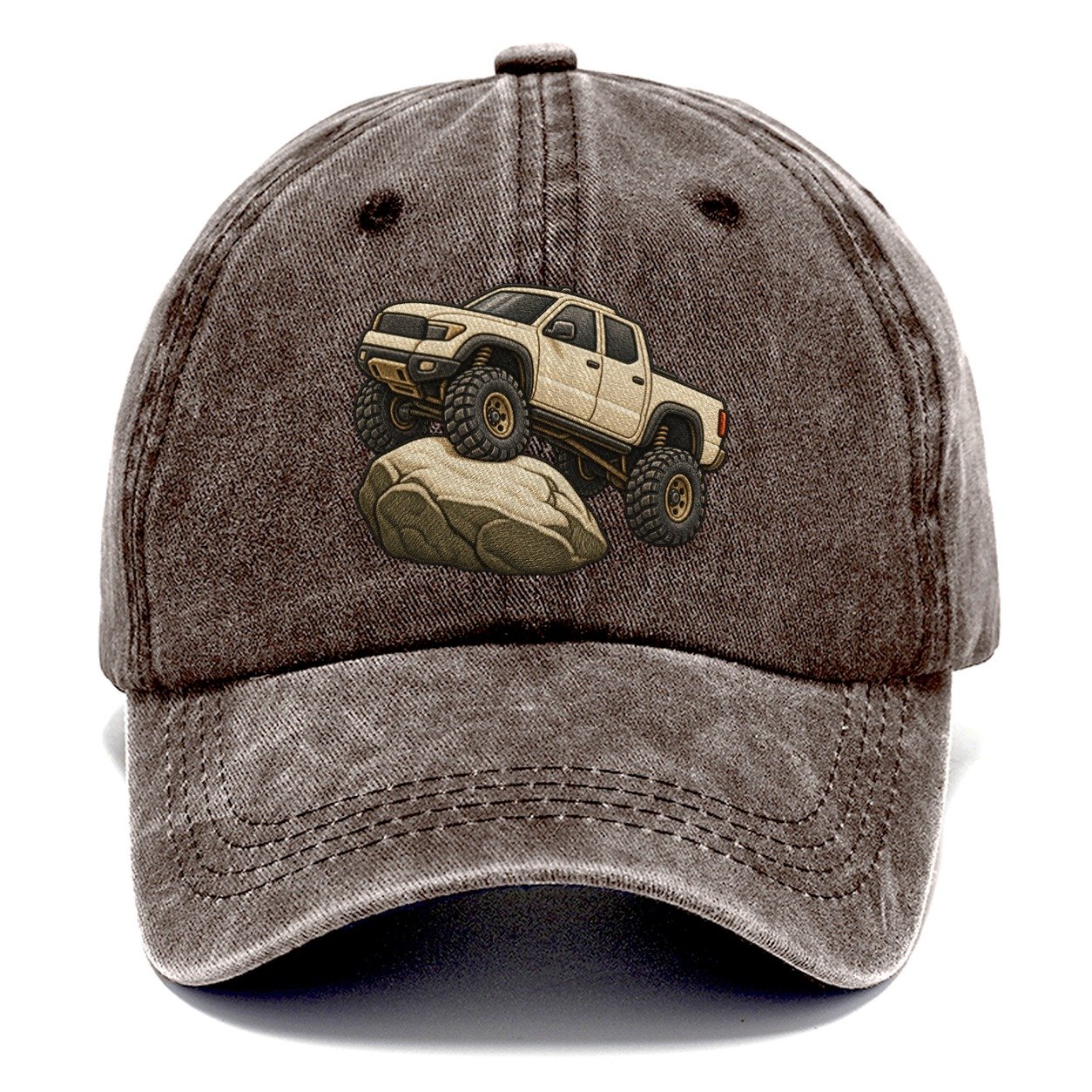 Lifted Pickup On A Boulder Off Roading And Overlanding Classic Cap – Brown