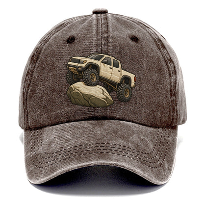 Lifted Pickup On A Boulder Off Roading And Overlanding Classic Cap – Brown