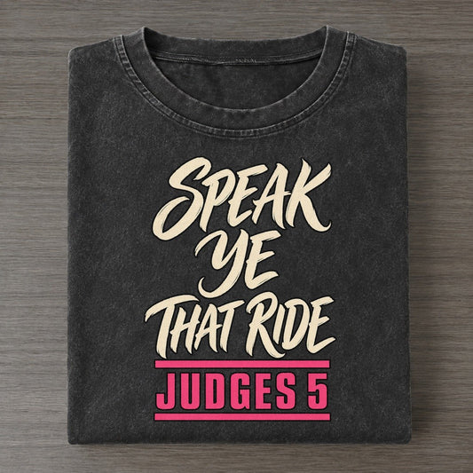 Speak Ye That Ride Daughters Of Deborah Vintage T-shirt – Black