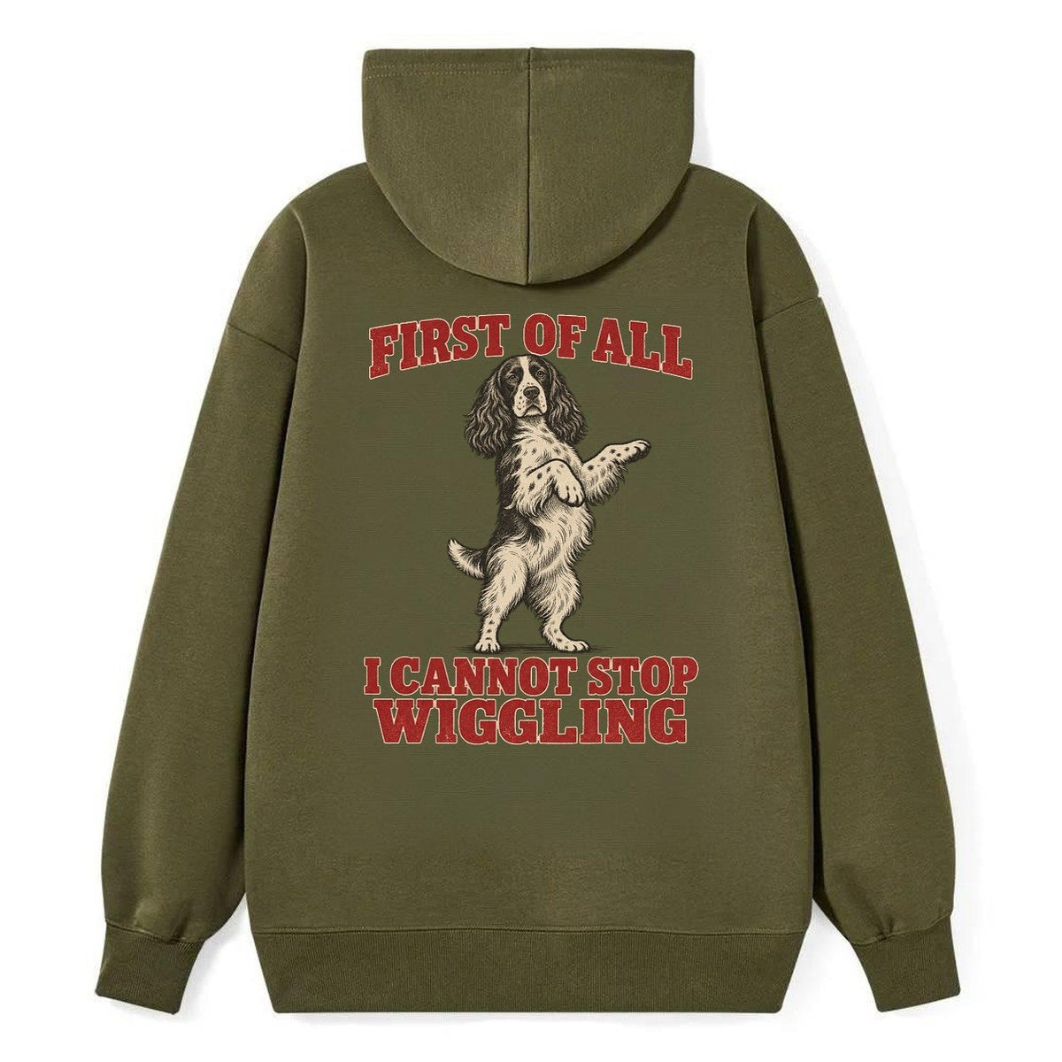 English Springer Spaniel Dog Declarations Classic Pullover Hoodie – Armygreen