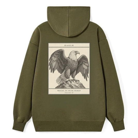 Eagle Specimen Plate Creature Canticle Classic Pullover Hoodie – Armygreen