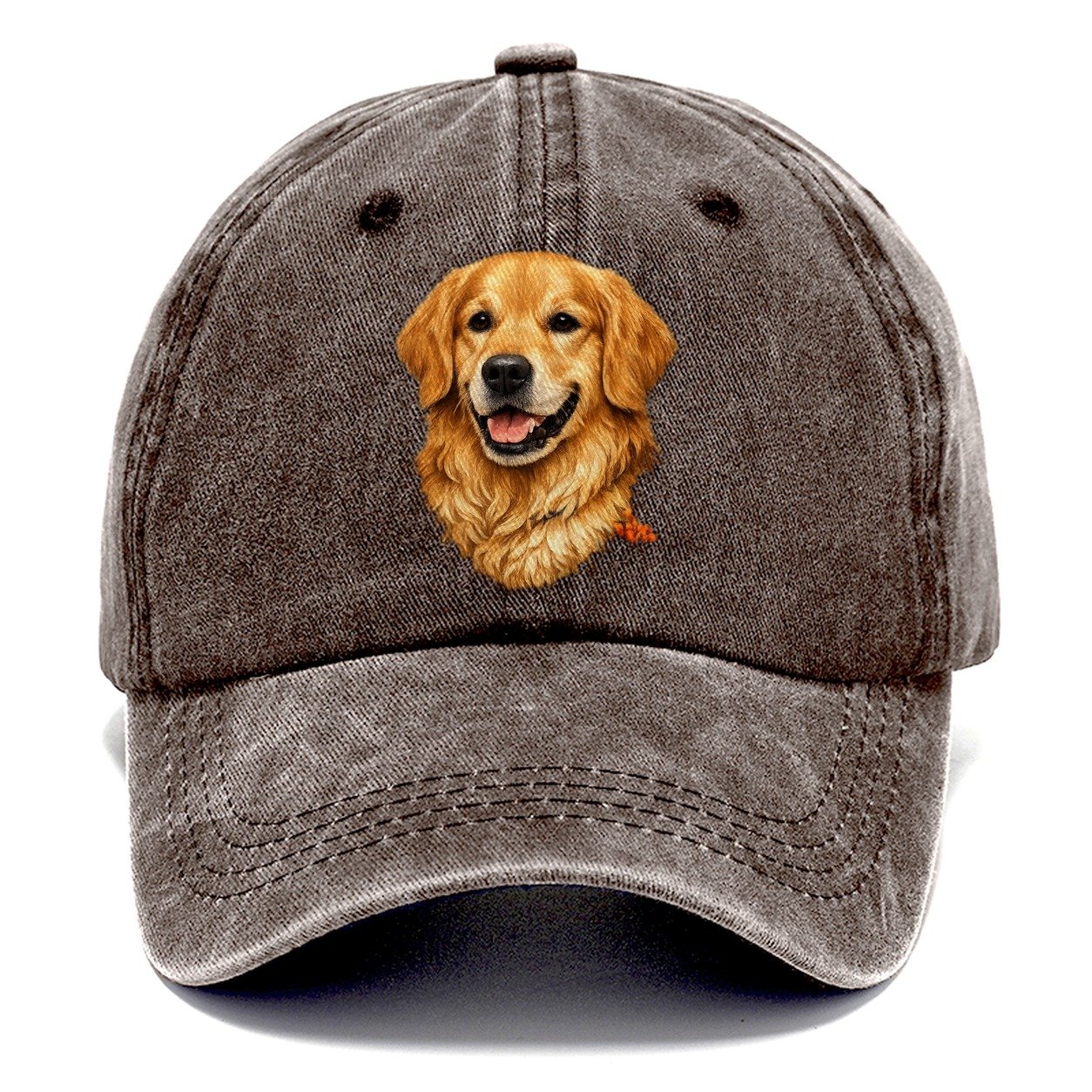 Golden Wildflower Portrait Classic Cap – Brown