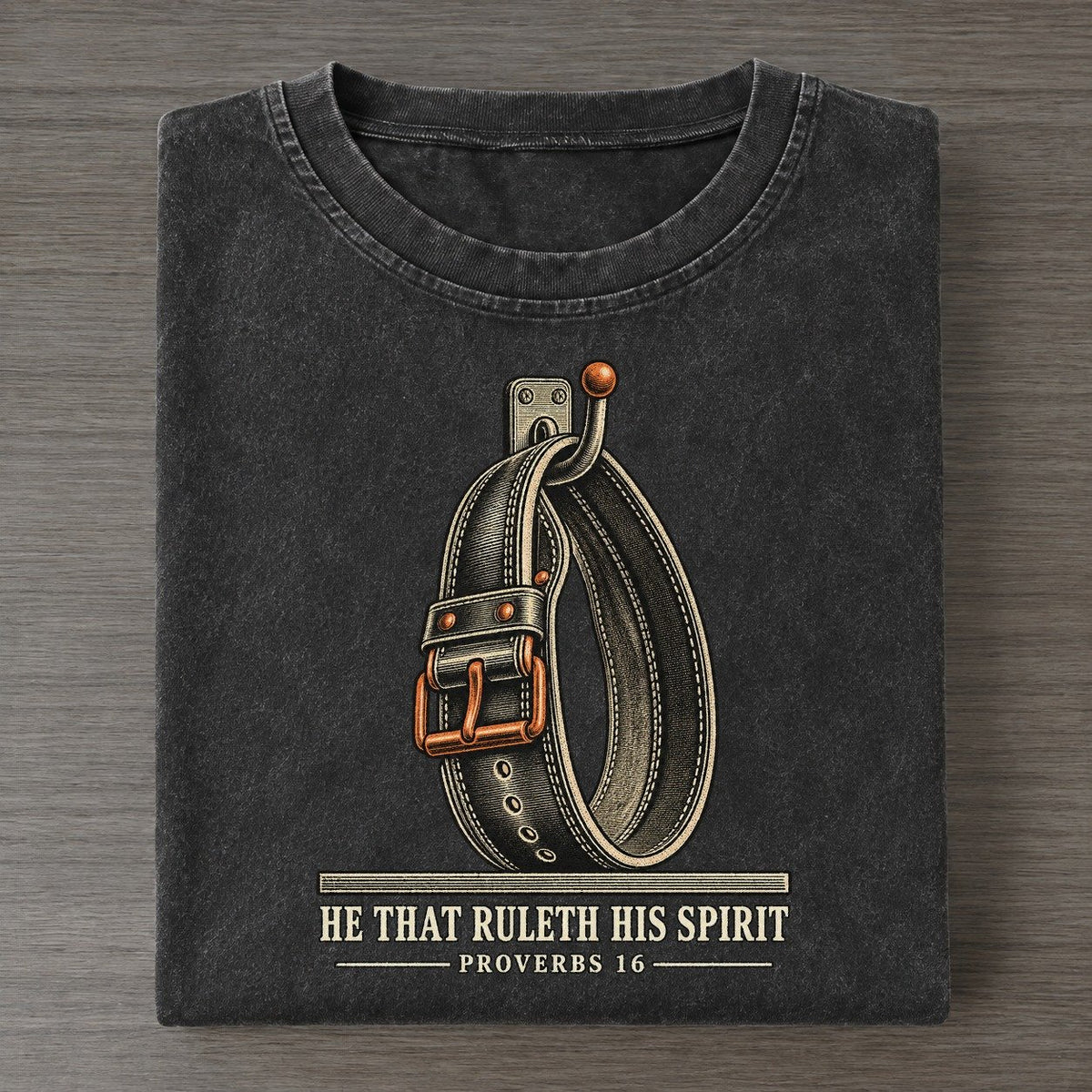 He That Ruleth His Spirit The Rep Counter Vintage T-shirt – Black