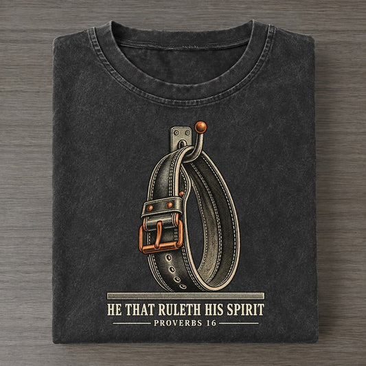 He That Ruleth His Spirit The Rep Counter Vintage T-shirt – Black