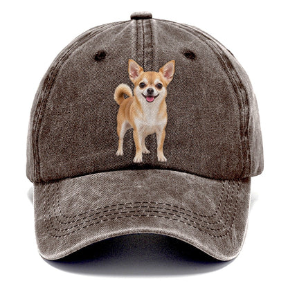 Chihuahua Standing Top Breeds Classic Cap – Brown
