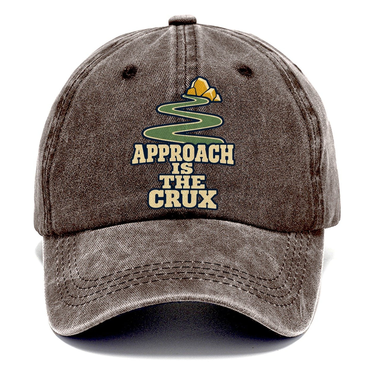 Approach Is The Crux Rock Climbing Classic Cap – Brown