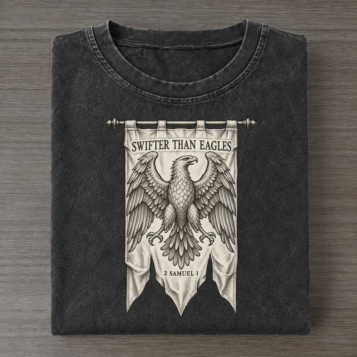 Swifter Than Eagles Beast And Banner Vintage T-shirt – Black