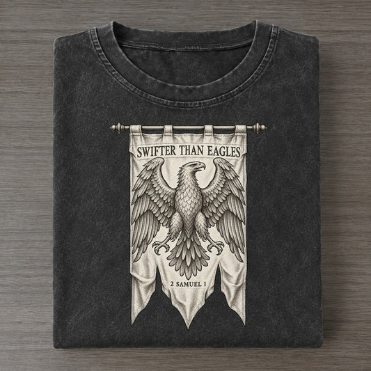 Swifter Than Eagles Beast And Banner Vintage T-shirt – Black