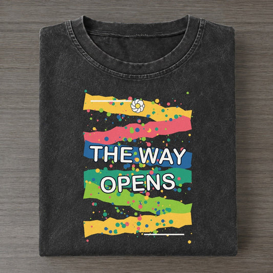 The Way Opens Colorburst Uplift Vintage T-shirt – Black