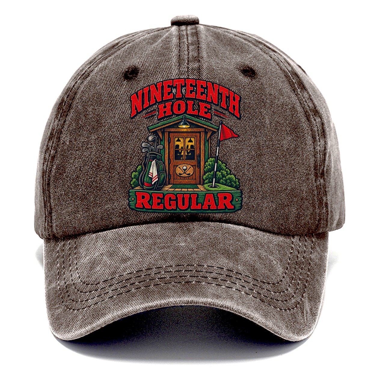 Nineteenth Hole Regular Golf Life Classic Cap – Brown
