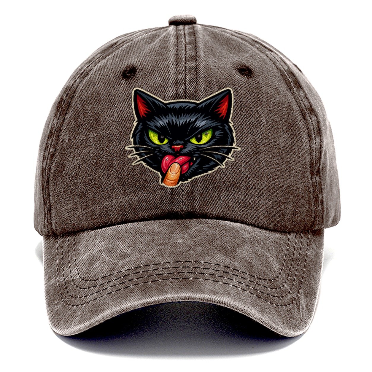 Finger Lickin Cat Classic Cap – Brown