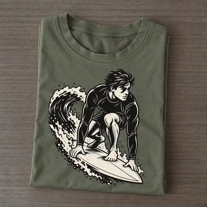Surfer Low Takeoff Global Sports Ink Figures Classic T-shirt – Army Green