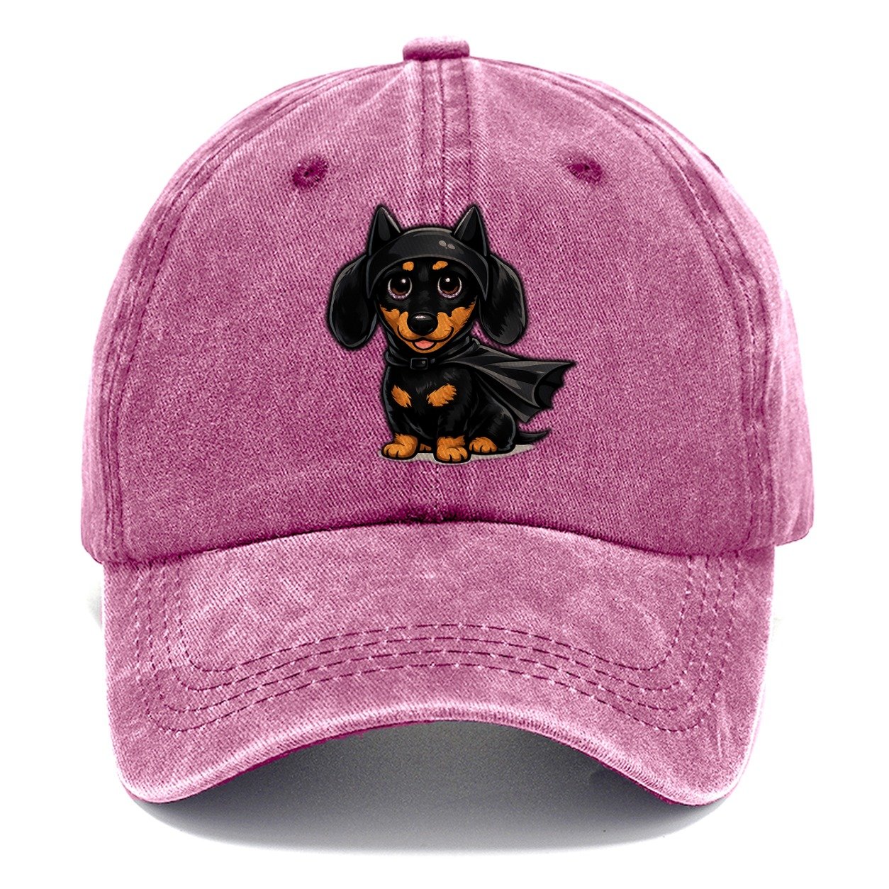 Dachshund Dark Knight Classic Cap – Dusty Rose