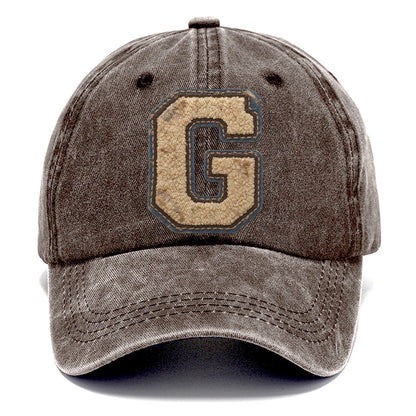 Varsity Chenille G Monogram Classic Cap – Brown