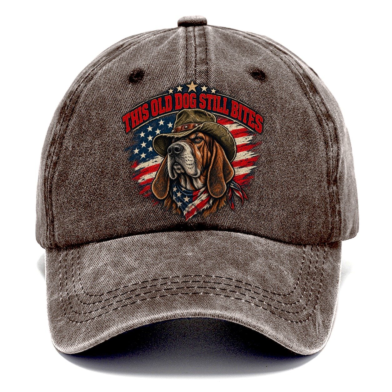 This Old Dog Still Bites Old Man Strong Classic Cap – Brown