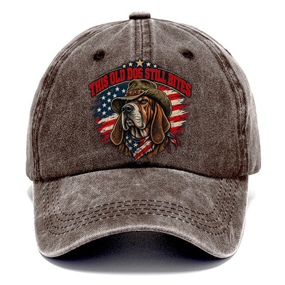 This Old Dog Still Bites Old Man Strong Classic Cap – Brown
