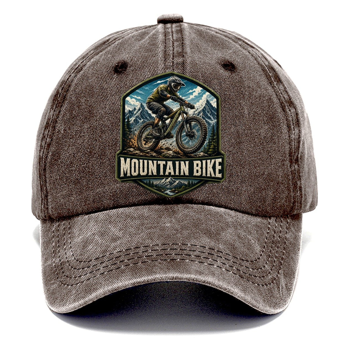 Mountain Bike Rider Classic Cap – Brown
