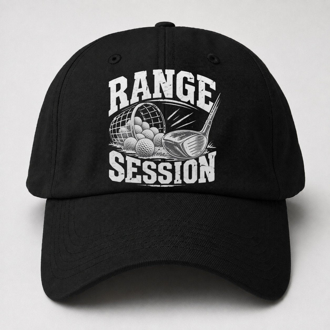 Range Session Golf Life Baseball Cap – Black